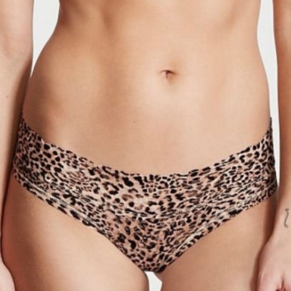 NEW Victoria's Secret VS Panty Lace Waist Hiphugger THE LACIE Leopard - Picture 1 of 9